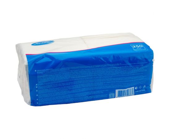 Салфетки бумажные 24x24 1слой 250листов Белый Лилия 951 – изображение 3