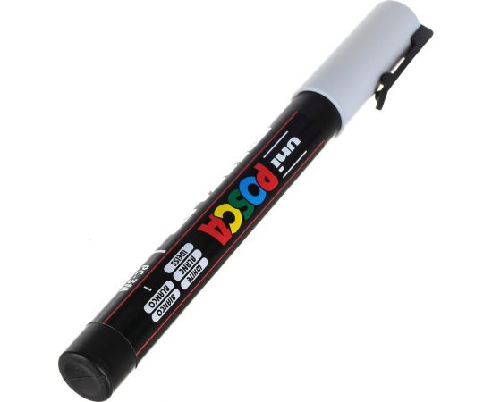 Художественный акриловый маркер UNI POSCA PC-3M, белый, 0.9 - 1.3 мм, пулевидный наконечник 149540 – изображение 3