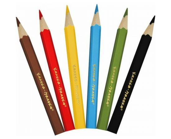 Набор цветных карандашей Каляка-Маляка 6 цветов шестигранные короткие 3+ КККМ06 – изображение 3