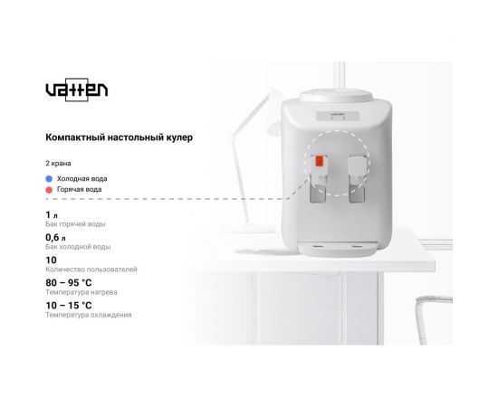Кулер для воды VATTEN D27WE 7025 – изображение 3