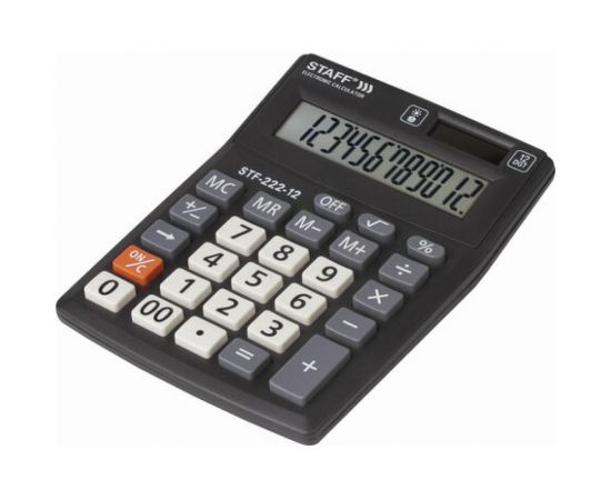 Настольный компактный калькулятор Staff PLUS STF-222, 12 разрядов, двойное питание, 250420 – изображение 4