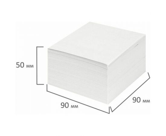 STAFF Блок для записей непроклеенный, куб 9*9*5 см, белый, белизна 70-80, 36 шт, 126574 – изображение 4