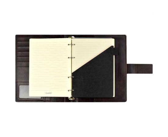 Сменный разделитель Феникс+ 150 САРИФ ЧЁРНЫЙ пластик, искусственная кожа сариф, 135x205 мм, карманы для визиток и документов, петля для ручки, ПЭТ-пакет 50299 – изображение 5