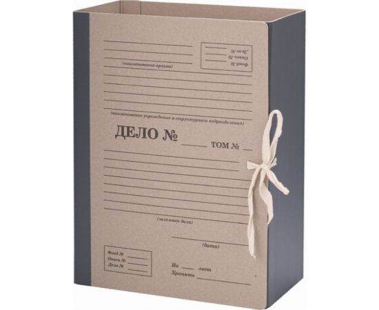 Архивная папка для переплета Staff ""Форма 21"" 120 мм, с механизмом для скоросшивания, завязки 112171 – изображение 5