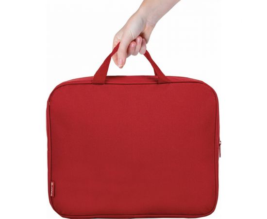 Папка Staff EVERYDAY на молнии с ручками, А4, ширина 80 мм, полиэстер, красная 270739 – изображение 5