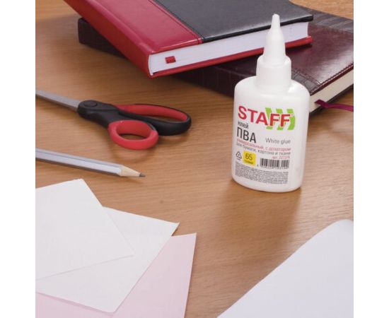 Клей ПВА с дозатором Staff 65 г. Basic 227376 – изображение 6