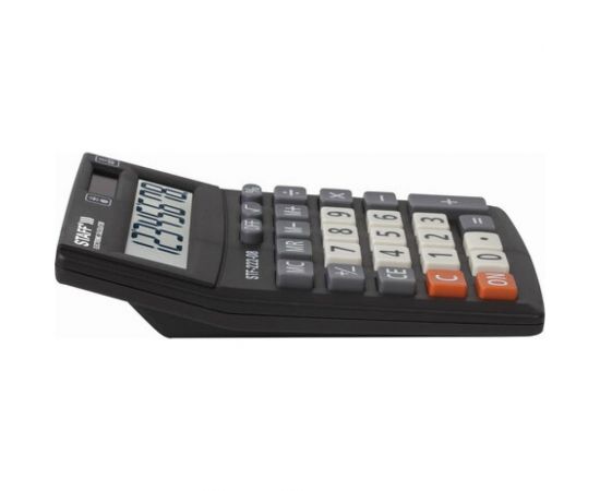 Настольный калькулятор STAFF PLUS STF-222, компактный 138x103мм, 8 разрядов, двойное питание, 250418 – изображение 6