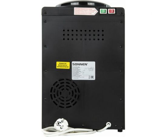 Кулер для воды SONNEN TSE-02BP, настольный, нагрев/охлаждение электронное, 2 крана, черный 455621 – изображение 7