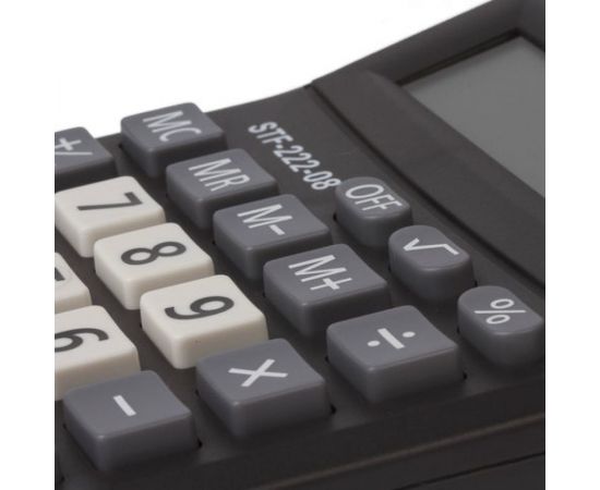 Настольный калькулятор STAFF PLUS STF-222, компактный 138x103мм, 8 разрядов, двойное питание, 250418 – изображение 7