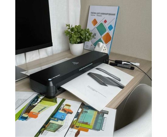 Ламинатор бумаги, фотобумаги и картона ГЕЛЕОС ЛМ A3 Старт толщина пленки 75-150 мкм, 2 вала, разжим валов, для горячего и холодного ламинирования ЛМ-А3С – изображение 7