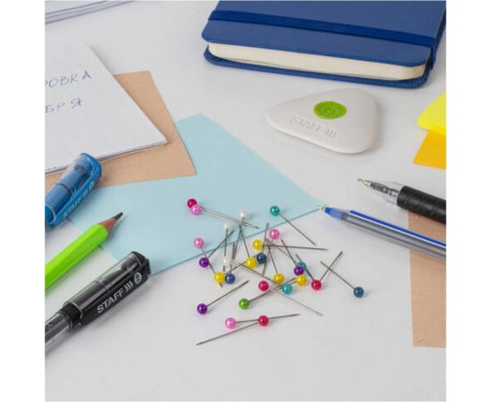 Булавки 10 шт в упаковке Staff офисные EVERYDAY 28 мм 150 шт. в картонной коробке 226760 – изображение 7