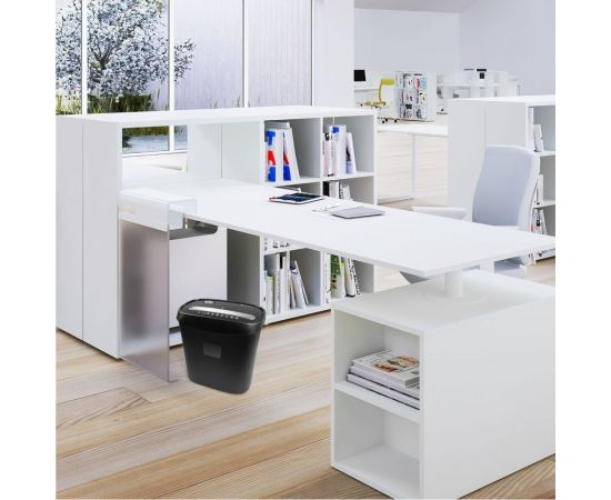 Уничтожитель документов ГЕЛЕОС DIN P-4, фрагмент 3,9х35мм, 8-10 лист70г/м2, пл. карты/скобы, 15 литров УД15-4 – изображение 8