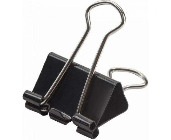 Зажимы для бумаг 12 шт в упаковке Staff EVERYDAY КОМПЛЕКТ 32 мм на 140 листов черные карт.кор. 12 шт 224608 