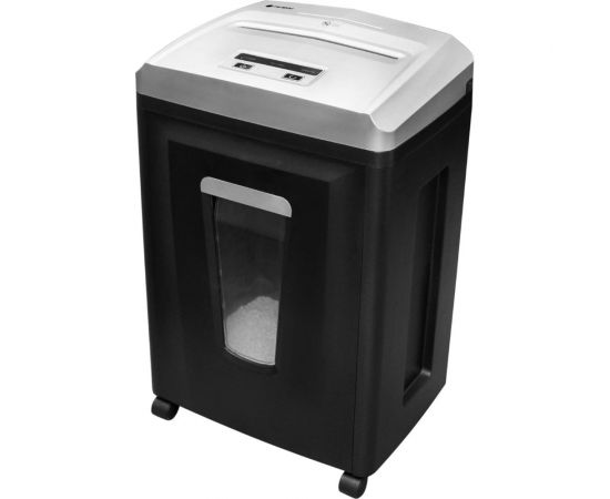 Уничтожитель документов ГЕЛЕОС DIN P-7, фрагмент 0,8х2мм, 6-7 лист70г/м2, CD/пластиковые карты, 23 литра УП21-7 