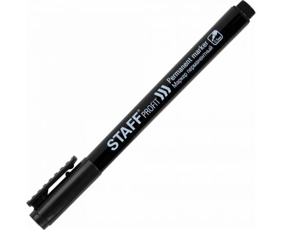 Перманентный маркер STAFF Profit PM-105, черный, тонкий металлический наконечник 0.5 мм 152170 