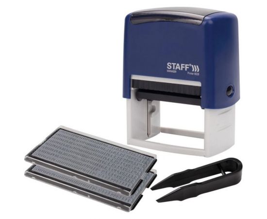 Самонаборный штамп STAFF Printer 8028 7-строчный, оттиск 60х35 мм, кассы в комплекте 237429 