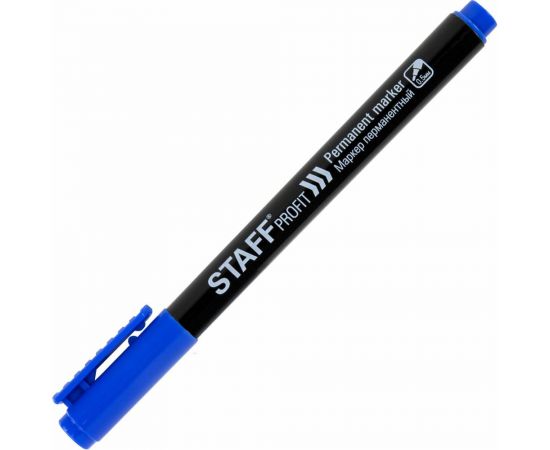 Перманентный маркер STAFF Profit PM-105, синий, тонкий металлический наконечник 0,5 мм 152171 
