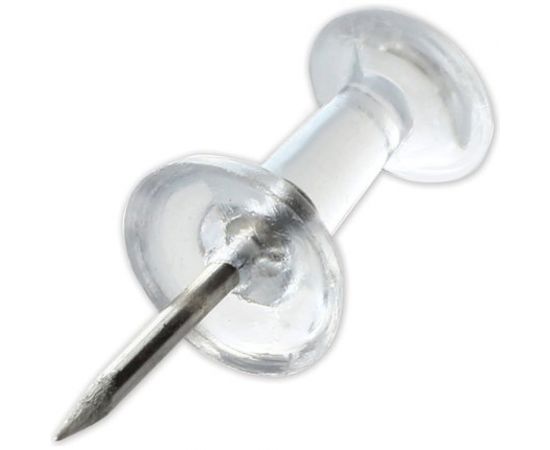 STAFF Силовые кнопки-гвоздики прозрачные Manager, 50 шт., в картонной коробке, 10 шт, 227804 