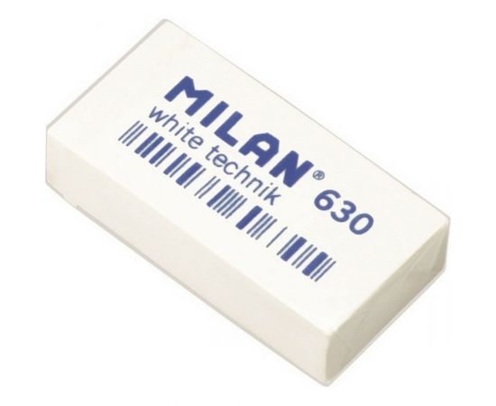 Пластиковый ластик 30 шт в упаковке Milan Technic 630 белый 973216 