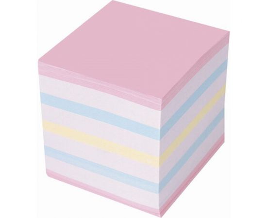 Проклеенный блок STAFF для записей, куб 9х9х9 см, цветной, чередование с белым, 129208 – изображение 2