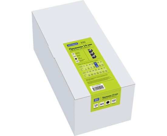 Пружины OfficeSpace пластик D=14 мм черный, 100 шт PC7011 – изображение 2