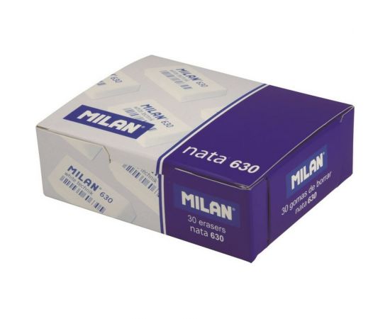 Пластиковый ластик 30 шт в упаковке Milan Technic 630 белый 973216 – изображение 2