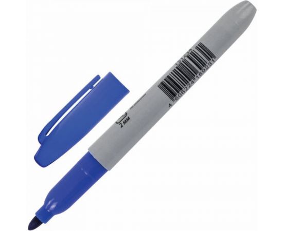 STAFF Маркер перманентный нестираемый EVERYDAY, СИНИЙ,эргономич.корпус,круглый након.2мм 151234 – изображение 2