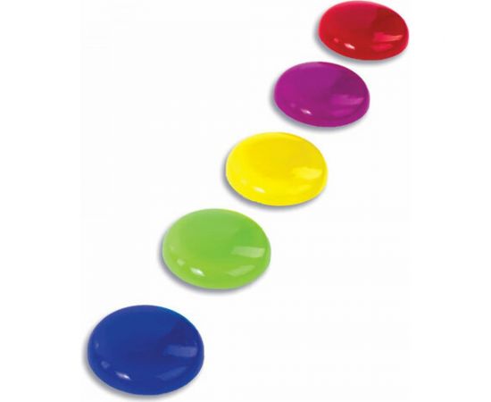 Магниты 24 шт в упаковке Staff BASIC 30 мм НАБОР 5 шт ассорти 237482 – изображение 2