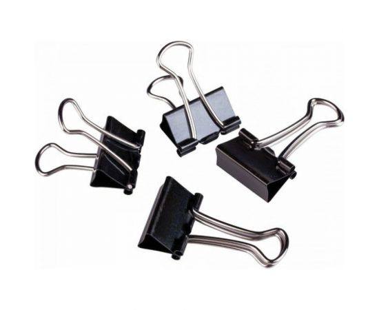 Зажимы для бумаг 12 шт в упаковке Staff EVERYDAY КОМПЛЕКТ 32 мм на 140 листов черные карт.кор. 12 шт 224608 – изображение 2