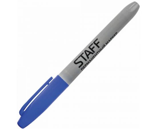 STAFF Маркер перманентный нестираемый EVERYDAY, СИНИЙ,эргономич.корпус,круглый након.2мм 151234 – изображение 3