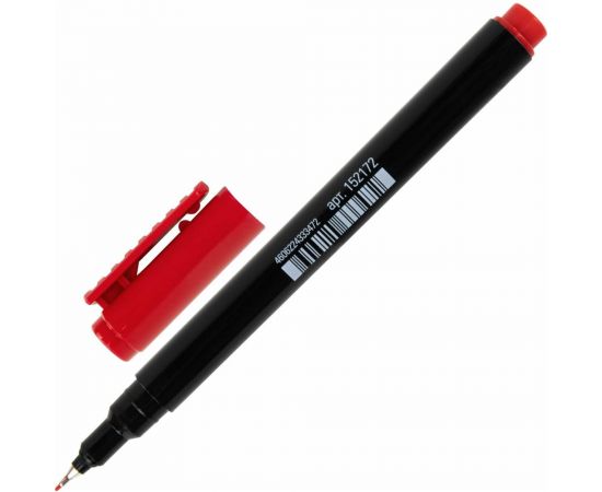 Перманентный маркер STAFF Profit PM-105, красный, тонкий металлический наконечник 0.5 мм 152172 – изображение 3