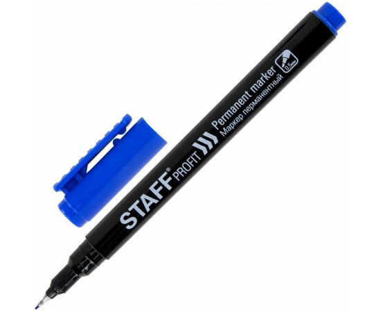 Перманентный маркер STAFF Profit PM-105, синий, тонкий металлический наконечник 0,5 мм 152171 – изображение 3