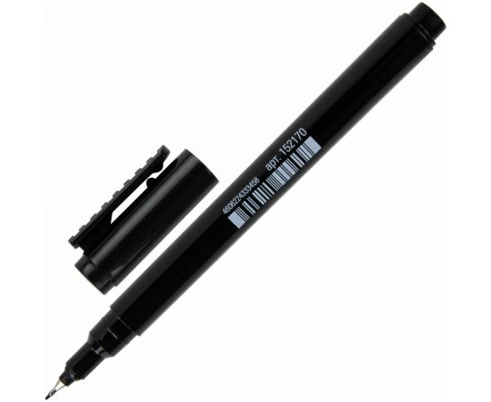 Перманентный маркер STAFF Profit PM-105, черный, тонкий металлический наконечник 0.5 мм 152170 – изображение 3