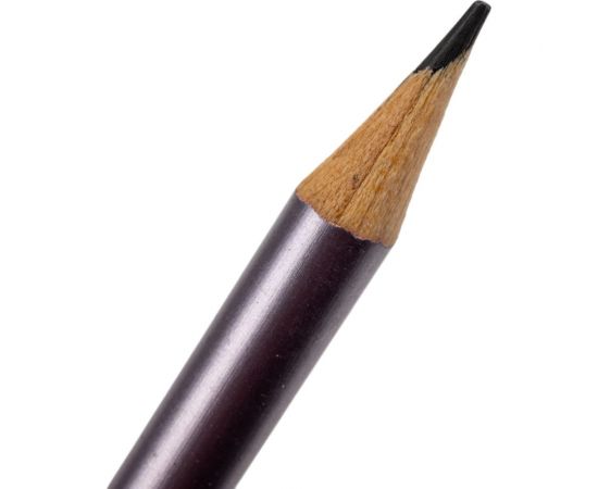 Чернографитный карандаш Schoolformat METALLIC НВ с ластиком заточенный круглый КЧ14-HB – изображение 3