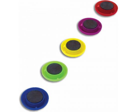 Магниты 24 шт в упаковке Staff BASIC 30 мм НАБОР 5 шт ассорти 237482 – изображение 3