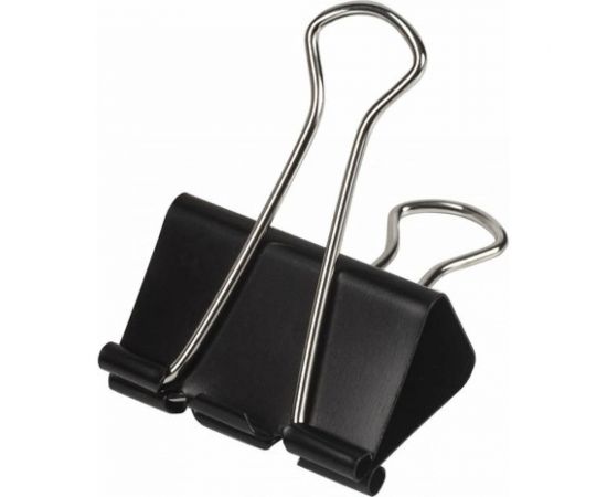 Зажимы STAFF EVERYDAY для бумаг, комплект 12 шт, 41 мм, 200 листов, черные, картонная коробка, 224609 – изображение 4