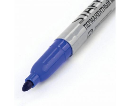 STAFF Маркер перманентный нестираемый EVERYDAY, СИНИЙ,эргономич.корпус,круглый након.2мм 151234 – изображение 4