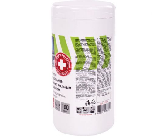 Салфетки 12 шт в упаковке Staff АНТИБАКТЕРИАЛЬНЫЕ универсальные EVERYDAY 10x12см 100 шт 513478 – изображение 4