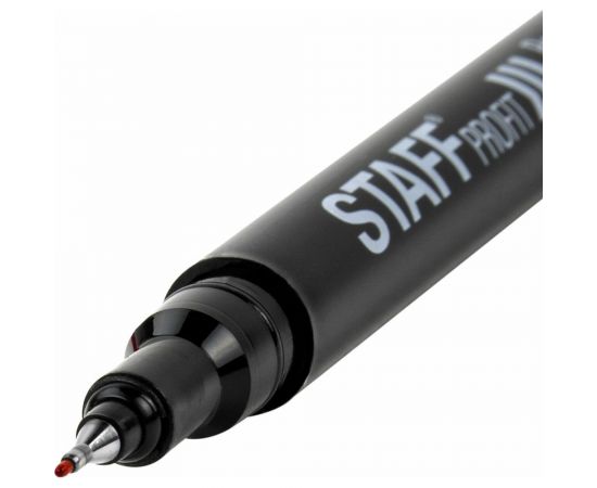Перманентный маркер STAFF Profit PM-105, красный, тонкий металлический наконечник 0.5 мм 152172 – изображение 5