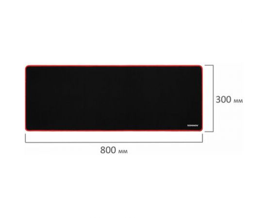 Компьютерный коврик для мыши и клавиатуры SONNEN BLACK TITAN XL большой 800x300x3 мм, черный 513615 – изображение 5