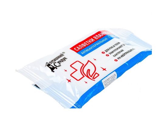 Влажные салфетки Домашний Сундук 15 шт., антибактериальные 4603727950281 – изображение 5