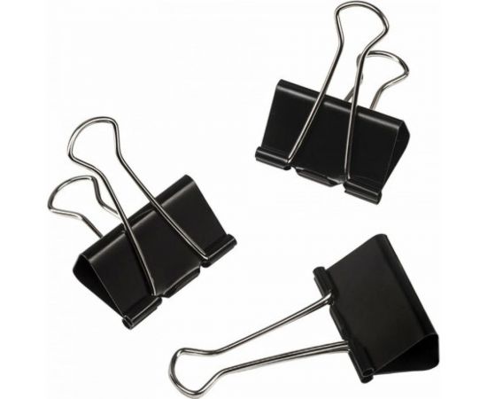 Зажимы STAFF EVERYDAY для бумаг, комплект 12 шт, 41 мм, 200 листов, черные, картонная коробка, 224609 – изображение 5