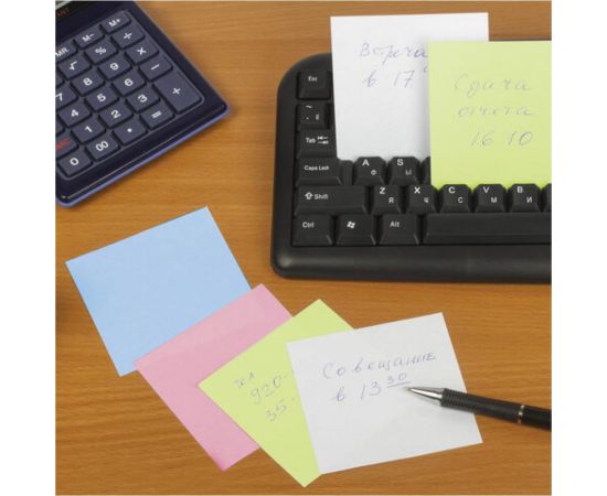 Проклеенный блок STAFF для записей, куб 9х9х9 см, цветной, чередование с белым, 129208 – изображение 6