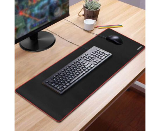Компьютерный коврик для мыши и клавиатуры SONNEN BLACK TITAN XL большой 800x300x3 мм, черный 513615 – изображение 7