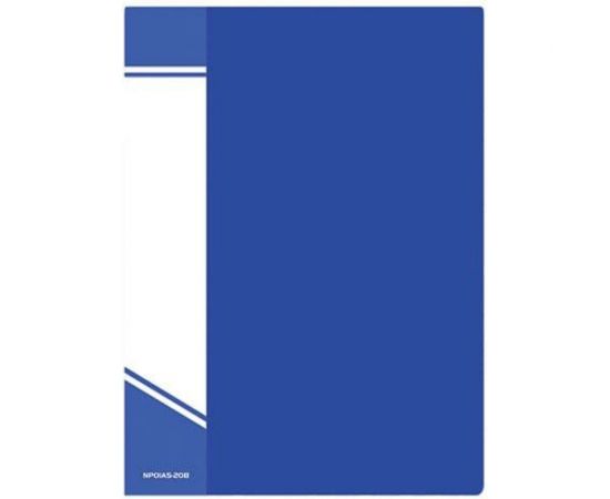 Папка INFORMAT с файлами А5 20 файлов синий пластик 550 мкм карман NP01A5-20B 