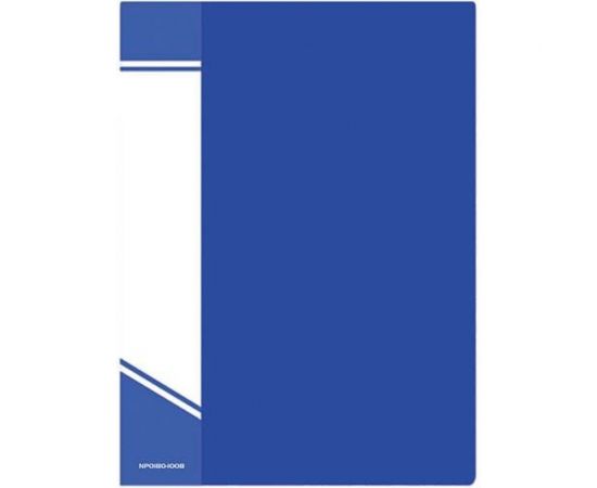 Папка INFORMAT с файлами, А4, 100 файлов, синяя, пластик, 800 мкм, карман NP0180-100B 