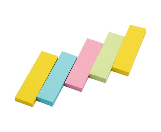 Бумажные клейкие закладки INFORMAT 15х50 мм 50 шт х 5 цветов пастель Z1550-5P 