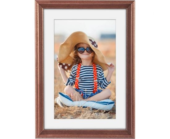 Фоторамка Image Art С20 30x42 деревянная из сосны, махагон, вставка прозрачный пластик Б0053117 