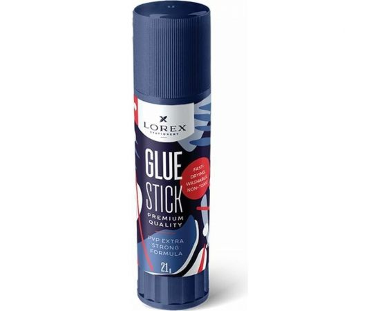 Клей-карандаш LOREX 21 г, PVP EXTRA LXGSPVP-21W 