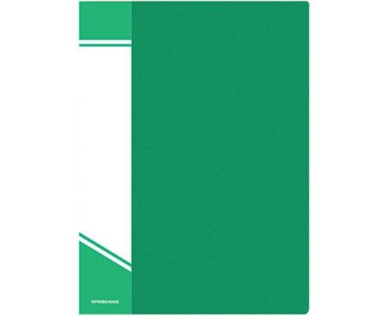 Папка INFORMAT с файлами, А4, 100 файлов, зеленая, пластик, 800 мкм, карман NP0180-100G 